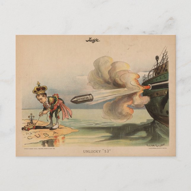 Vertrieb im spanischen Amerikanischen Krieg Postkarte (Vorderseite)