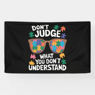 Verurteile nicht Verstehe Liebe Autistisch Autismu Banner