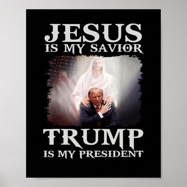 Verurteilter Felon Jesus ist mein Retter Trump ist Poster (Vorne)