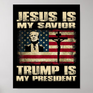 Verurteilter Verbrecher Jesus ist mein Retter Trum Poster