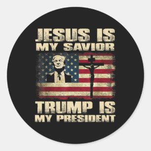 Verurteilter Verbrecher Jesus Ist Mein Retter Trum Runder Aufkleber