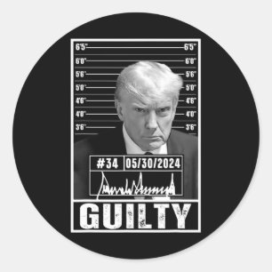 Verurteilung Donald Trump Tasse Shot Jail Pict Runder Aufkleber
