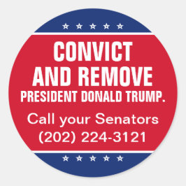 Verurteilung und Entfernung des Senatspräsidenten Runder Aufkleber