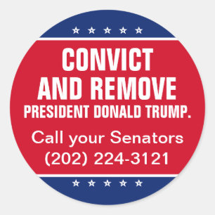 Verurteilung und Entfernung des Senatspräsidenten  Runder Aufkleber