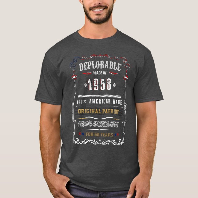 Verurteilungswürdiger Vintager 1958 T-Shirt (Vorderseite)