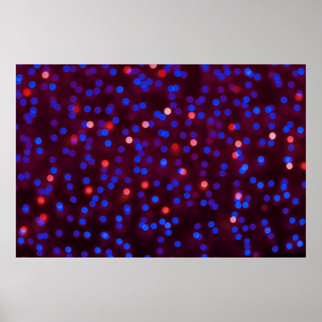 Verwackelte Weihnachtslichter. Blurred abstr Poster (Vorne)