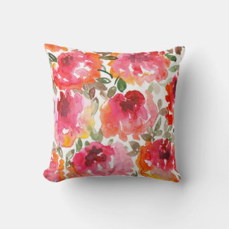 Verwahrloste rote Rosen, nahtloses Muster. Kissen