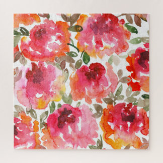 Verwahrloste rote Rosen, nahtloses Muster. Puzzle