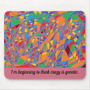 verwaiste schwarze abstrakte Kunst, die anfängt, Mousepad