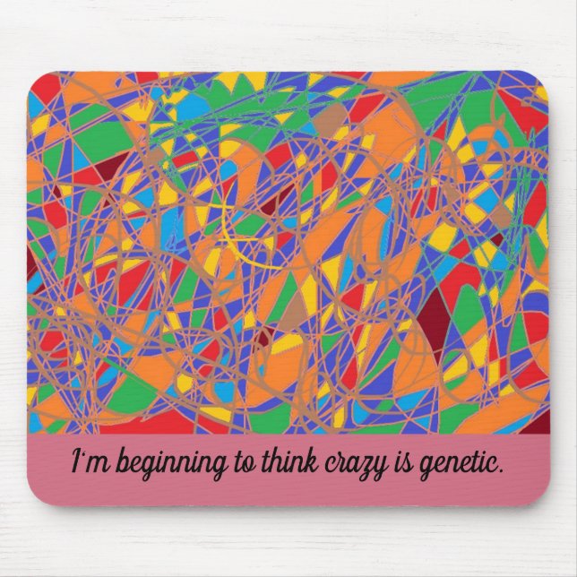 verwaiste schwarze abstrakte Kunst, die anfängt, Mousepad (Vorne)