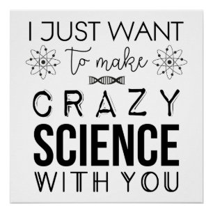 Verwaiste schwarze verrückte Wissenschafts-glatte Poster