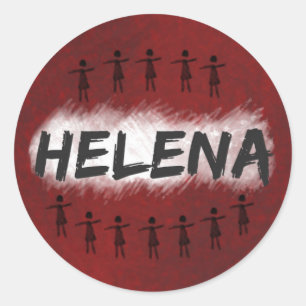 Verwaister schwarzer Aufkleber - Helena
