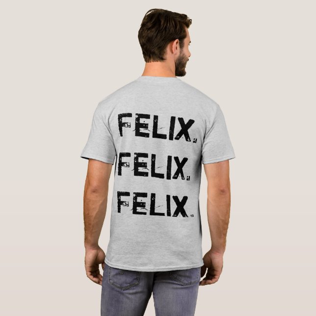Verwaister schwarzer Felix Zitat-T - Shirt (Schwarz voll)