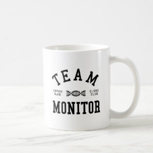 Verwaister schwarzer Team-Monitor Kaffeetasse