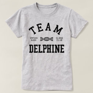 Verwaistes schwarzes Team Delphine T-Shirt
