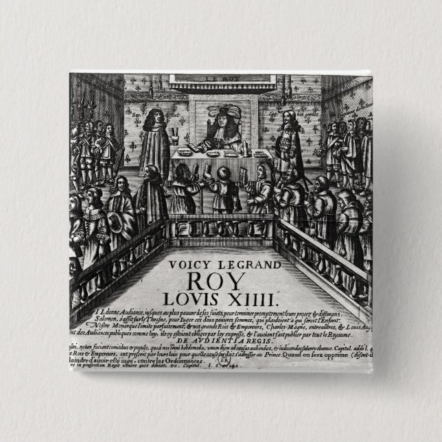Verwaltengerechtigkeit Louis XIV Button (Vorderseite)