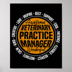 Verwalter einer Tierarztpraxis Lustiger Vet Tech W Poster