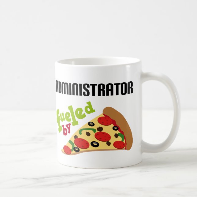 Verwalter-(lustige) Pizza Kaffeetasse (Rechts)