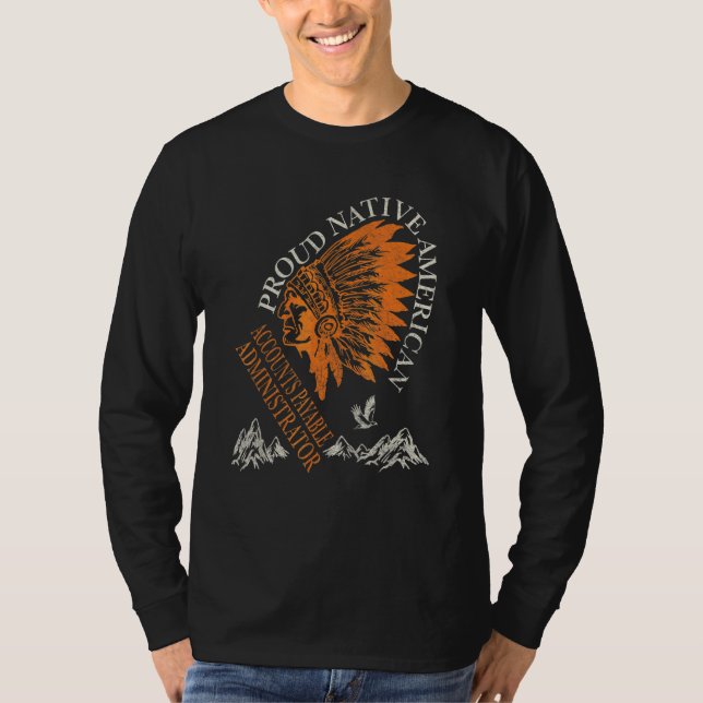 Verwalter von Verbindlichkeiten Stolz Native Ameri T-Shirt (Vorderseite)