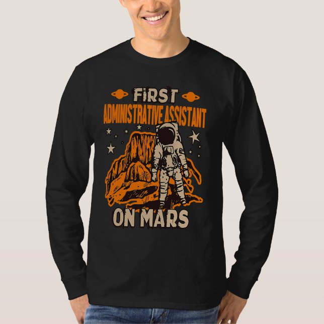 Verwaltungsassistent-Astronaut T-Shirt (Vorderseite)