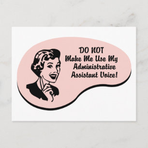 Verwaltungsassistent Postkarte
