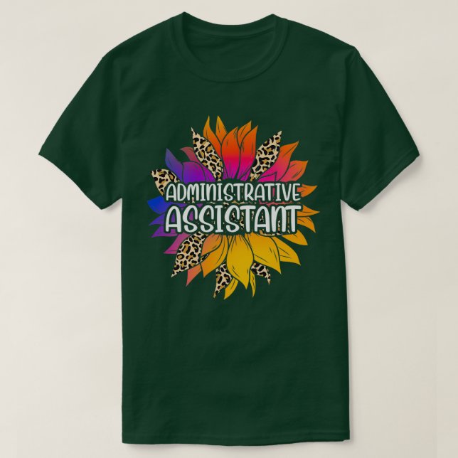 Verwaltungsassistent Sonnenblume T-Shirt (Design vorne)