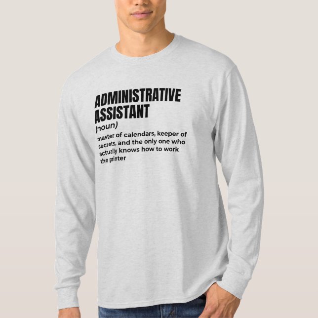 Verwaltungsassistent Spaß T-Shirt (Vorderseite)