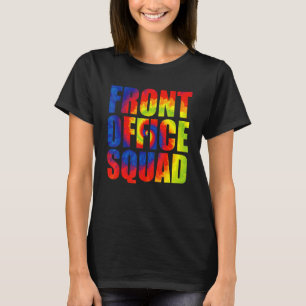 Verwaltungsassistent Tie Dye Regenbogen Vorder Off T-Shirt