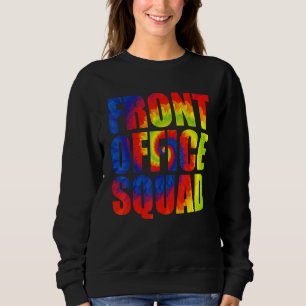 Verwaltungsassistentin Tie-Dye Regenbogenfront Bür Sweatshirt