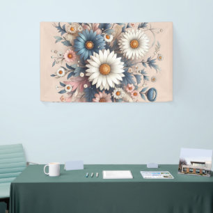 Verwandeln Sie Ihren Raum mit eleganter Daisy-Blum Banner