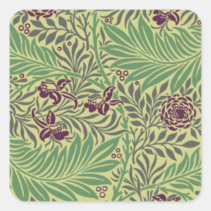 Verwandeln Sie Ihren Raum mit nahtlosen floralen M Quadratischer Aufkleber
