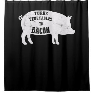 verwandelt Gemüse in Bacon Funny GRILLEN Lovers Duschvorhang