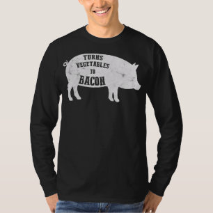 verwandelt Gemüse in Bacon Funny GRILLEN Lovers T-Shirt