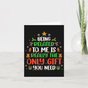Verwandt mit mir Funny Christmas Familie Xmas Pa Karte