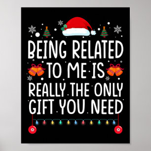 Verwandt mit mir Matching Family Fun Sprichwort Ch Poster