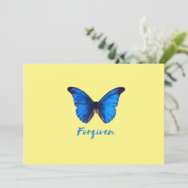 Verwandte - Blauer Schmetterling - Säulenküte Einladung