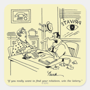 Verwandte finden quadratischer aufkleber