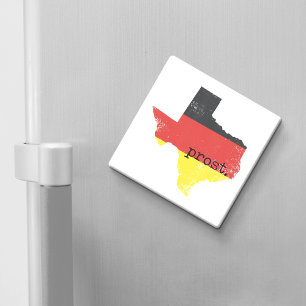 Verwaschene Texas deutsche Flagge Prost Magnet