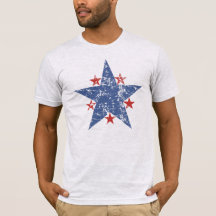 Verwaschenes Blau Stern Rot Amerika Old Glory USA 