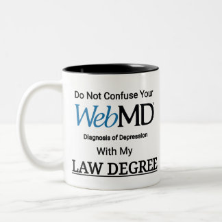 Verwechseln Sie Ihre WebMD-Diagnose nicht mit Depr Zweifarbige Tasse