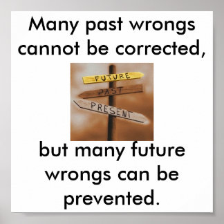 Verweilen Sie nicht in der Vergangenheit, veränder Poster