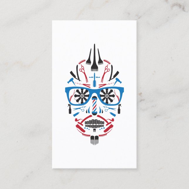 verweisen Sie einen Freundfriseur-Punkschädel Empfehlungskarte (Vorderseite)