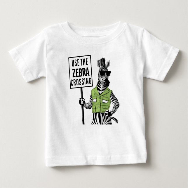Verwenden der Zebra-Kreuzung Baby T-shirt (Vorderseite)