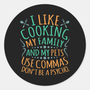 Verwenden Sie Commas English Language Teacher Teac Runder Aufkleber