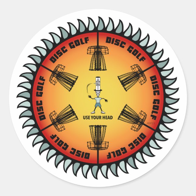 Verwenden Sie den Kopf 2 Runder Aufkleber (Vorderseite)