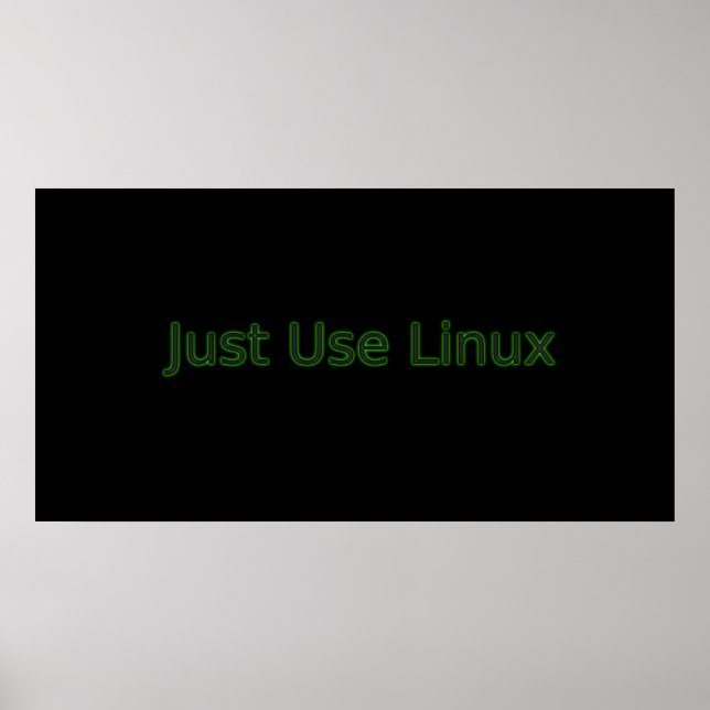Verwenden Sie einfach Linux erstellen eine Aussage Poster (Vorne)