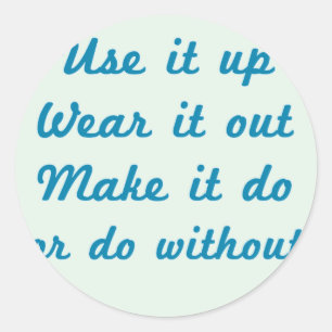 Verwenden Sie es Runder Aufkleber