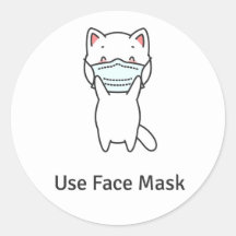 VERWENDEN SIE GESICHTSMASKE SÜßE KATZE STICKER UMS