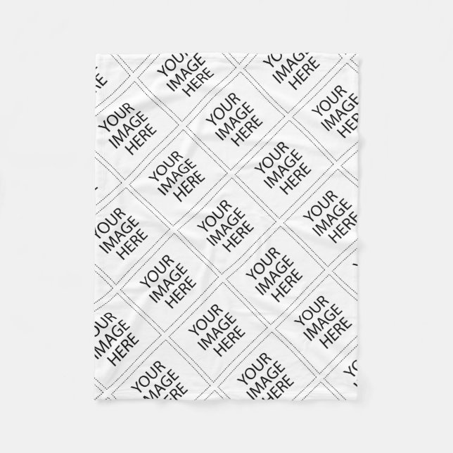 Verwenden Sie Ihr Bild oder Logo Fleecedecke (Vorderseite)