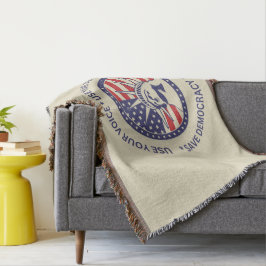 Verwenden Sie Ihr Vote Patriotic Liberty Abzeichen Decke